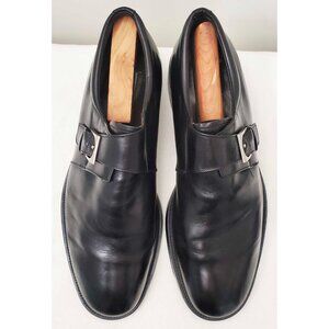 Mezlan Men's Black Leather Monk Strap Dress Shoes 11 M